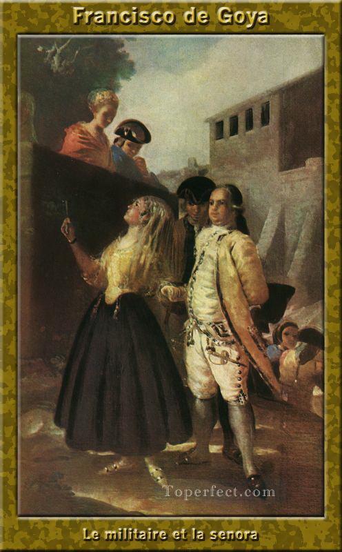 The military and senora Francisco de Goya Oil Paintings
